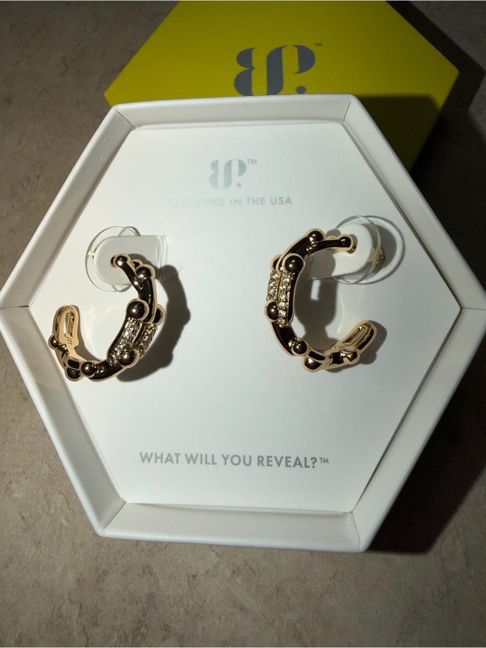 Bomb Party Exclusive Bring Back Earrings-Soulful Diva Lemon on Gold ER80341